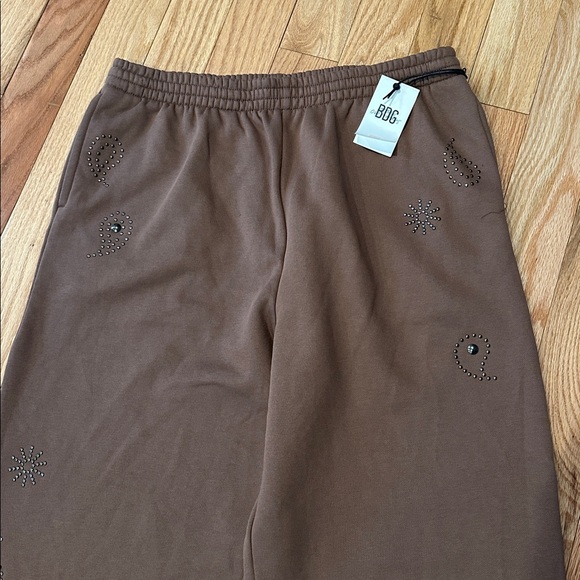 Urban Outfitters BDG Studded Up Chocolate Brown Bohemian Sweatpants XL - Picture 5 of 7